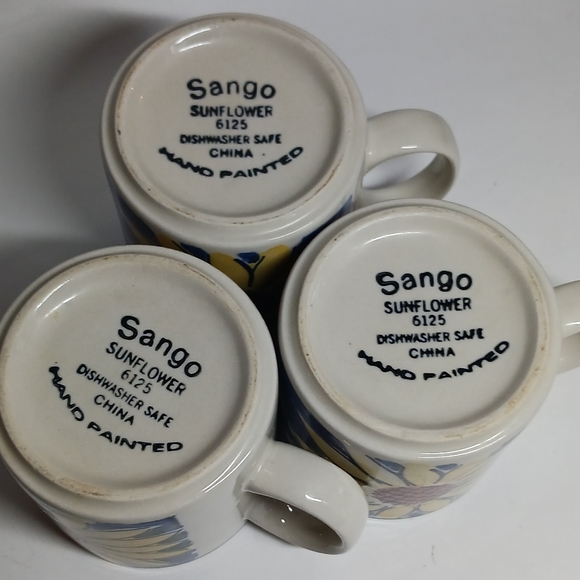 Sango Hand Painted Sunflower Ceramic Teacup Mug 6125 - Picture 4 of 6